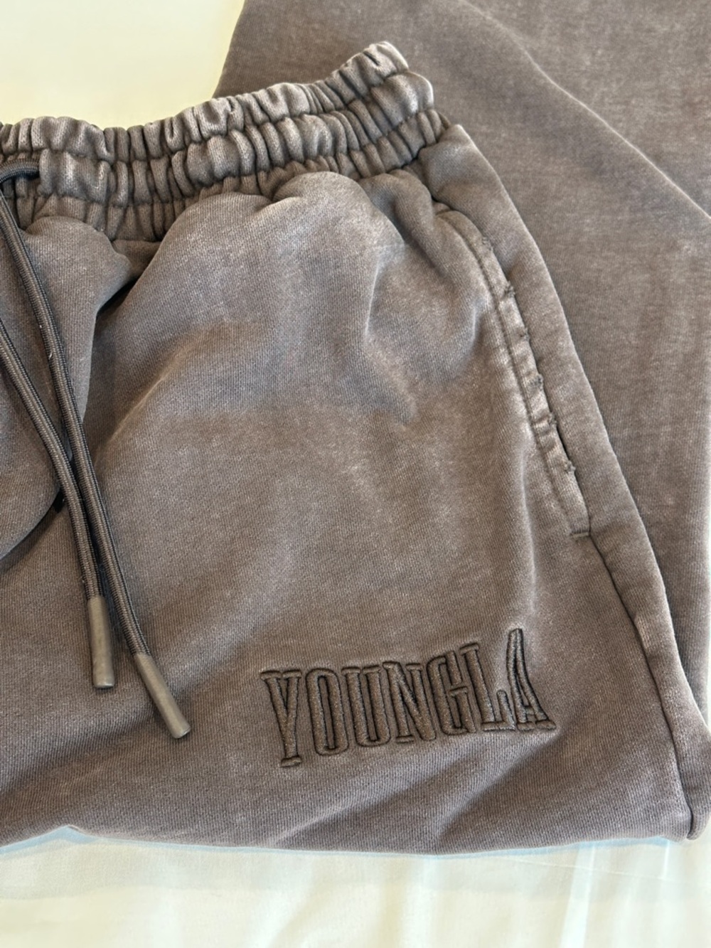 YoungLA Men's Brown Jogger Sweatpants - Picture 7 of 8